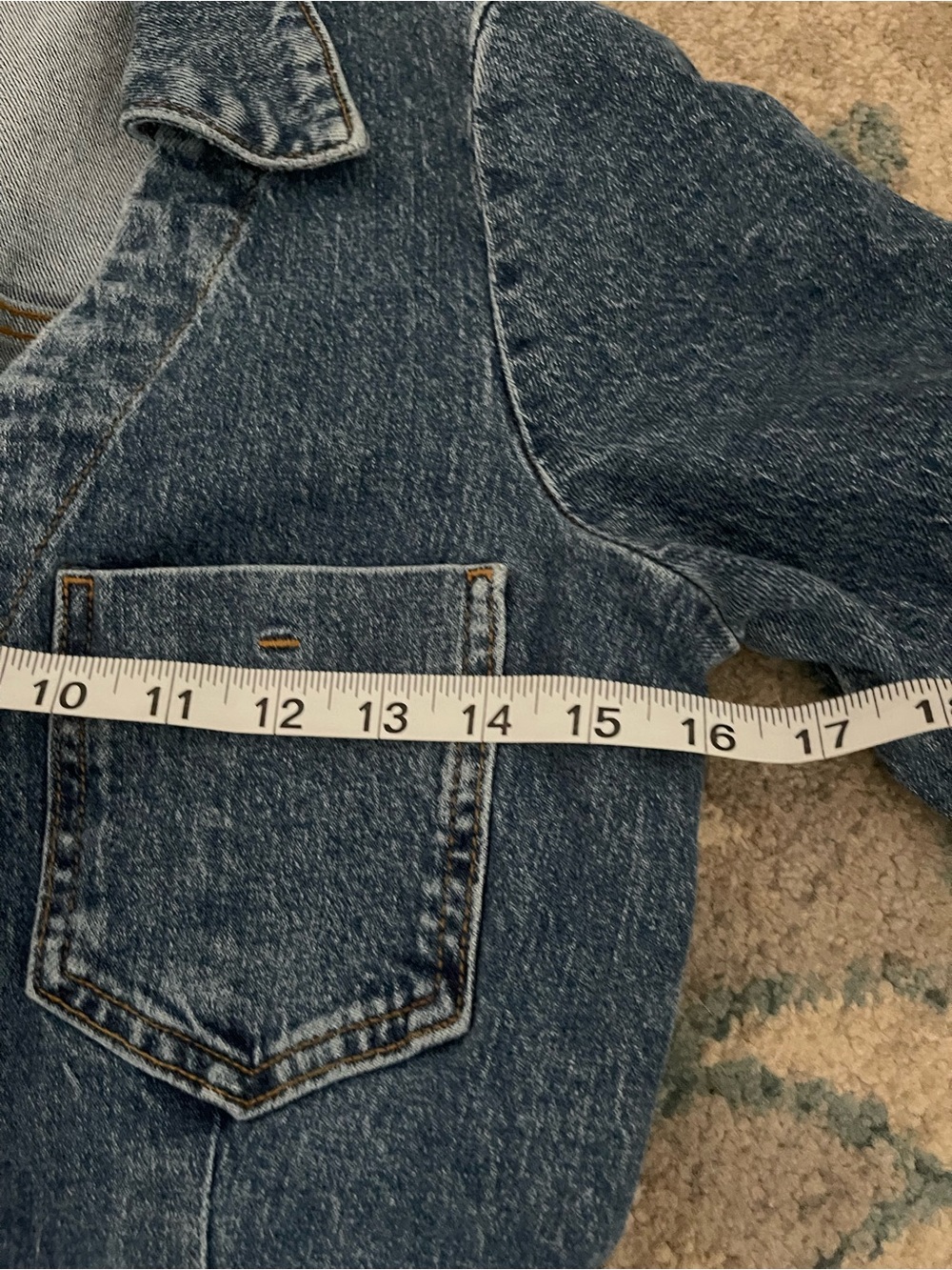Zara denim button front short sleeve dress. Size sm - Picture 15 of 16
